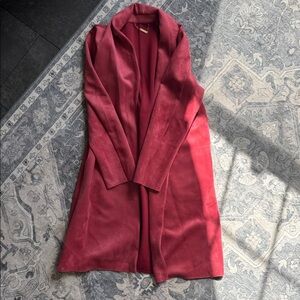 T Tahari Red Jacket with Gold Chain Detail